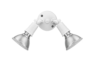 2-Light Security Flood Lights Matte White