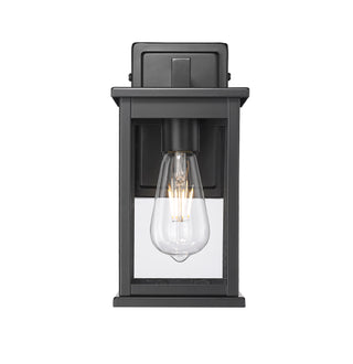 Bowton II 1-Light Outdoor Wall Sconce Powder Coated Black