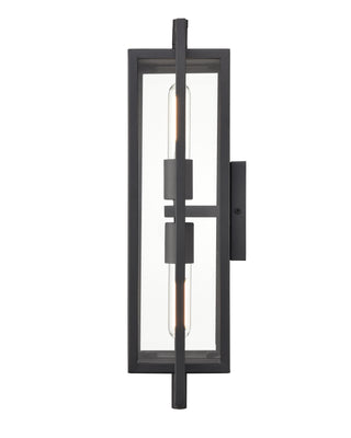 Rankin 2-Light Outdoor Wall Sconce Textured Black