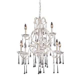 Opulence 25'' Wide 9-Light Chandeliers - Antique White