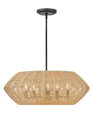 Luca Medium Convertible Drum Chandelier In Black Finish