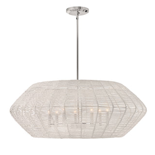 Luca Large Convertible Drum Chandelier in Polished Chrome