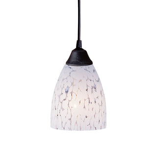 Classico 5'' Wide 1-Light Pendant - Dark Rust with Snow White Glass