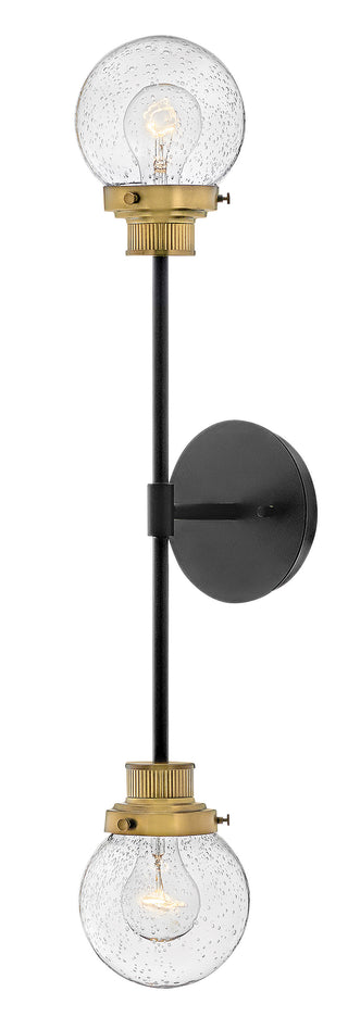 Poppy Large Two Light Sconce In Black Finish