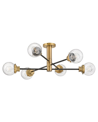 Poppy Large Adjustable Semi-flush Mount In Black Finish