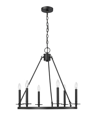 Florence 6-Light Chandelier Ceiling Light Matte Black