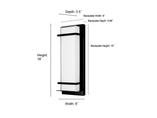 Outdoor Wall Sconce LED Powder Coated Black