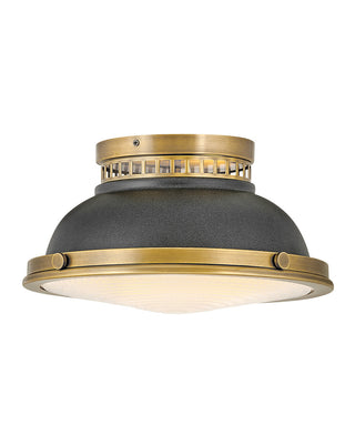 Emery Small Flush Mount in Heritage Brass