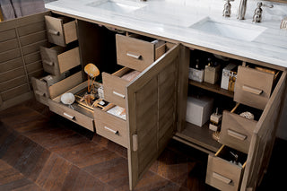 72 Inch Portland Freestanding Vanity in Whitewashed Walnut / Arctic Fall Top