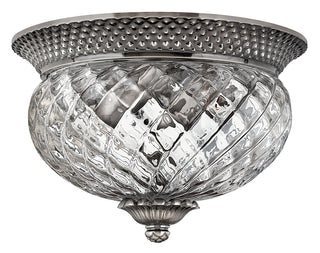 Plantation Small Flush Mount In Brushed Nickel Finish