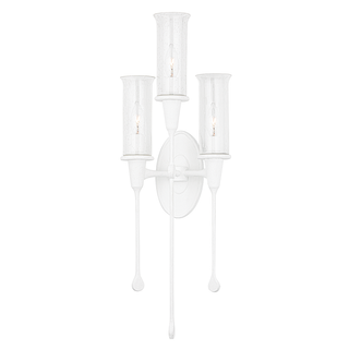 Chisel Wall Sconce with White Plaster Finish