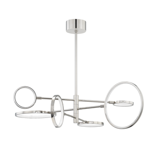 Saturn Chandelier with Polished Nickel Finish