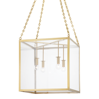 Catskill Lantern with Aged Brass Finish