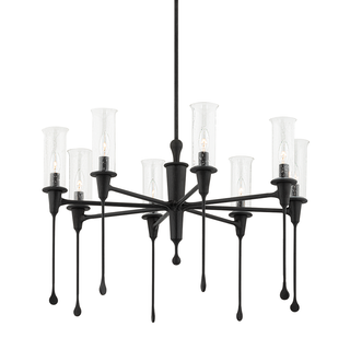 Chisel Chandelier with Black Iron Finish