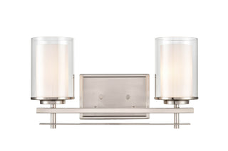 Huderson 2-Light Vanity Brushed Nickel