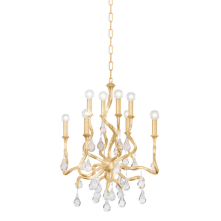 Aveline Chandelier Gold Leaf