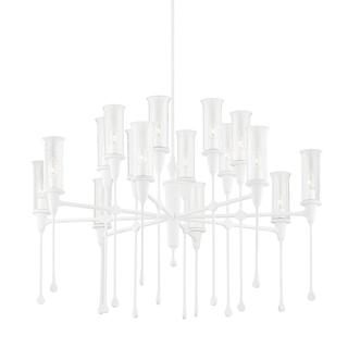 Chisel Chandelier White Plaster