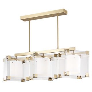 Achilles Linear with Aged Brass Finish