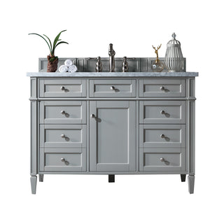 48 Inch Brittany Freestanding Vanity in Urban Gray / Carrara White Top
