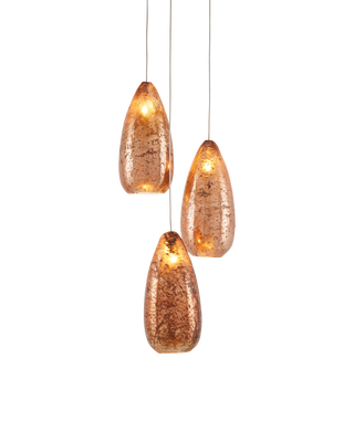 Rame 3-Light Round Multi-Drop Pendant