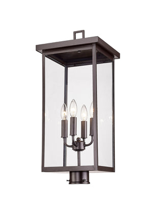 Barkeley 4-Light Outdoor Post Lantern Powder Coated Bronze