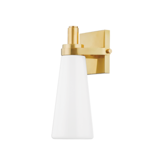 TRUDE Wall Sconce with Aged Brass Finish