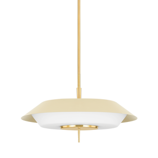 Westport Pendant with Aged Brass/ Soft Sand Finish