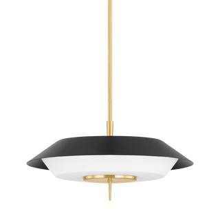 Westport Pendant with Aged Brass/soft Black Finish
