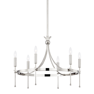 Gates Chandelier with Polished Nickel Finish