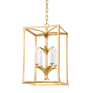 Bergamo Lantern In VINTAGE GOLD LEAF Finish