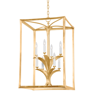 Bergamo Lantern In VINTAGE GOLD LEAF Finish