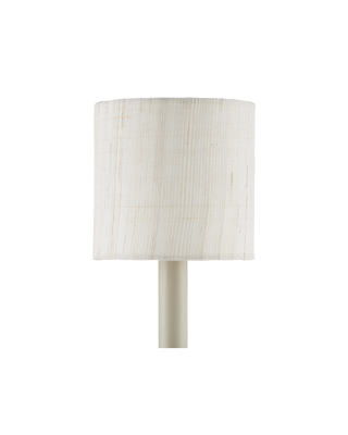 Ivory Fine Grasscloth Drum Chandelier Shade