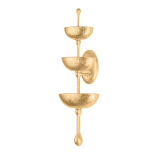 Aura Wall Sconce In VINTAGE GOLD LEAF Finish