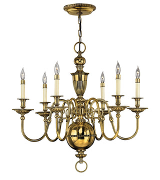 Cambridge Medium Single Tier Chandelier in Burnished Brass