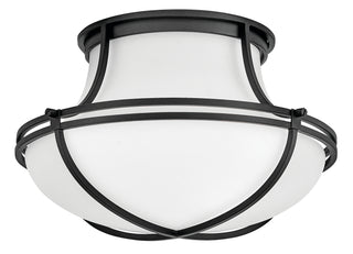Saddler Medium Flush Mount In Black Finish