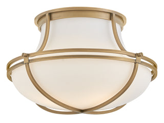 Saddler Medium Flush Mount in Heritage Brass
