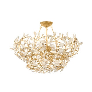MAYBROOK Chandelier with VINTAGE GOLD LEAF Finish