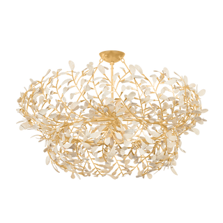 MAYBROOK Chandelier with VINTAGE GOLD LEAF Finish
