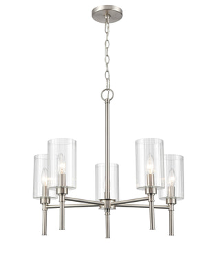Chastine 5-Light Chandelier Ceiling Light Brushed Nickel