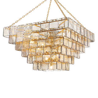 REGAL Chandelier In VINTAGE GOLD LEAF Finish