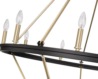 Carruth 15-Light Chandelier Ceiling Light Matte Black / Modern Gold