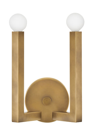 Ezra Medium Two Light Sconce In Light Brass Finish