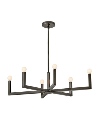 Ezra Small Six Light Linear In Black Finish