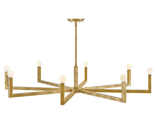 Ezra Large Single Tier Chandelier in Heritage Brass