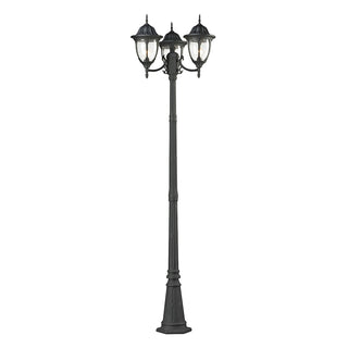 Central Square 91'' High 3-Light Outdoor Post Light - Textured Matte Black