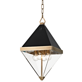 Coltrane Lantern with Aged Brass Finish