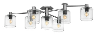 Axel Large Adjustable Semi-flush Mount in Brushed Nickel