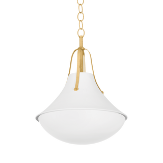 COVENTRY Pendant with Vintage Gold Leaf/ White Plaster Finish