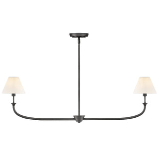 Greta Medium Two Light Linear in Blackened Brass