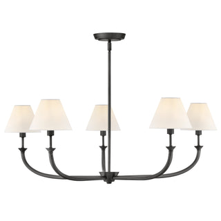 Greta Large Formal Chandelier in Blackened Brass